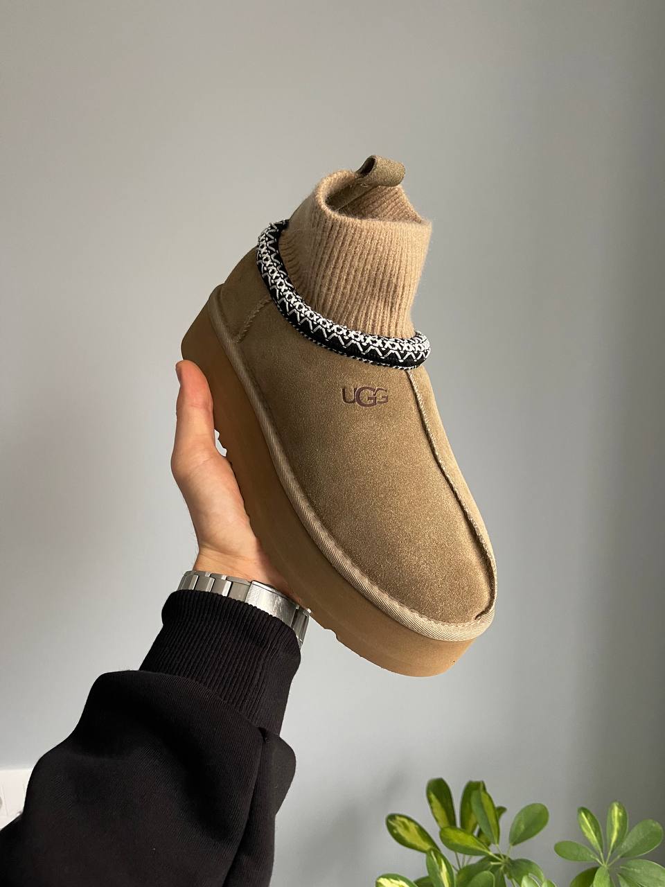 UGG Tasman Platform Sock Khaki - oceanhype - 