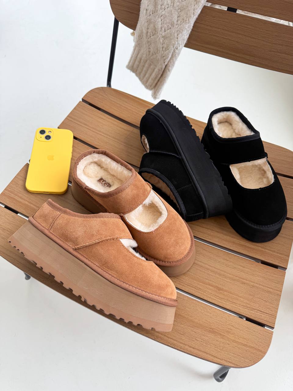 UGG Bea Mary Jane Platform Chestnut - oceanhype - 