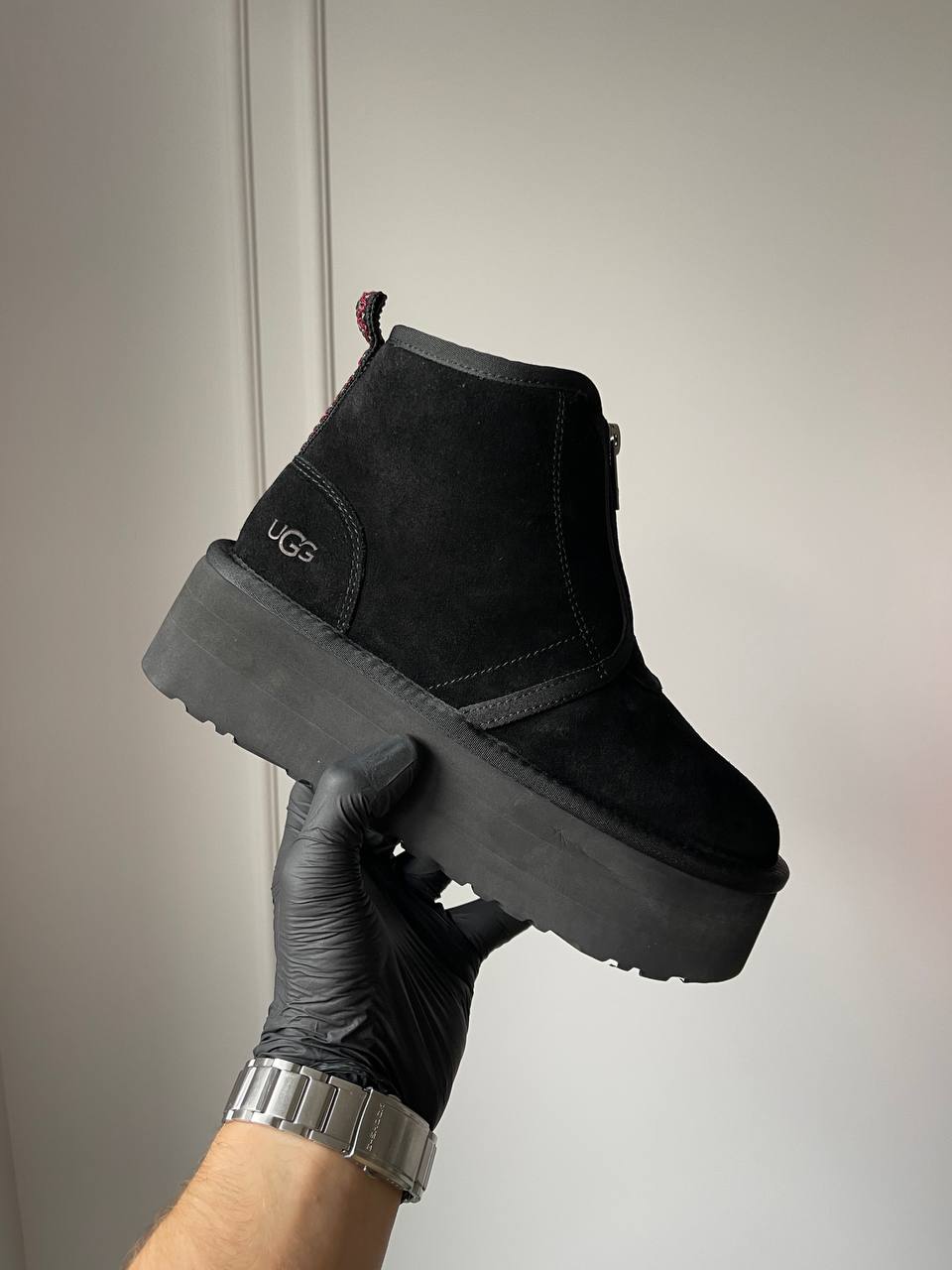 UGG Neumel Platform Zip Slipper Black - oceanhype - 
