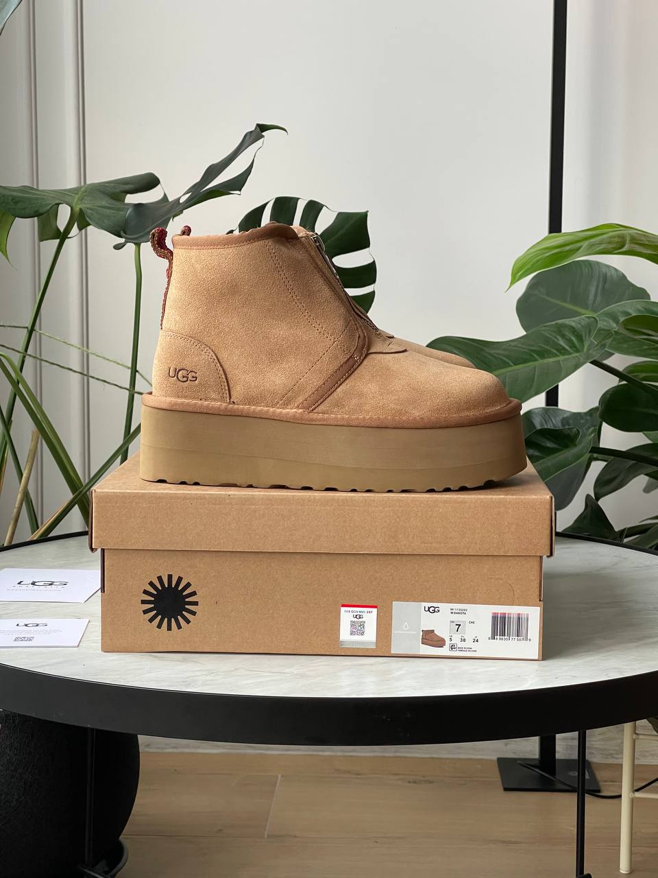 UGG Neumel Platform Zip Chestnut - oceanhype - 