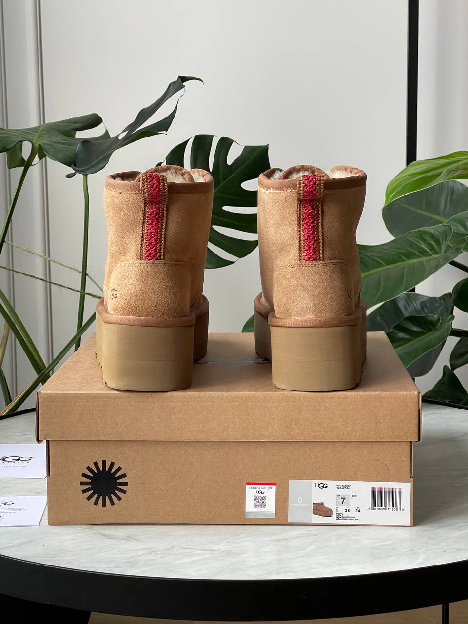 UGG Neumel Platform Zip Chestnut - oceanhype - 