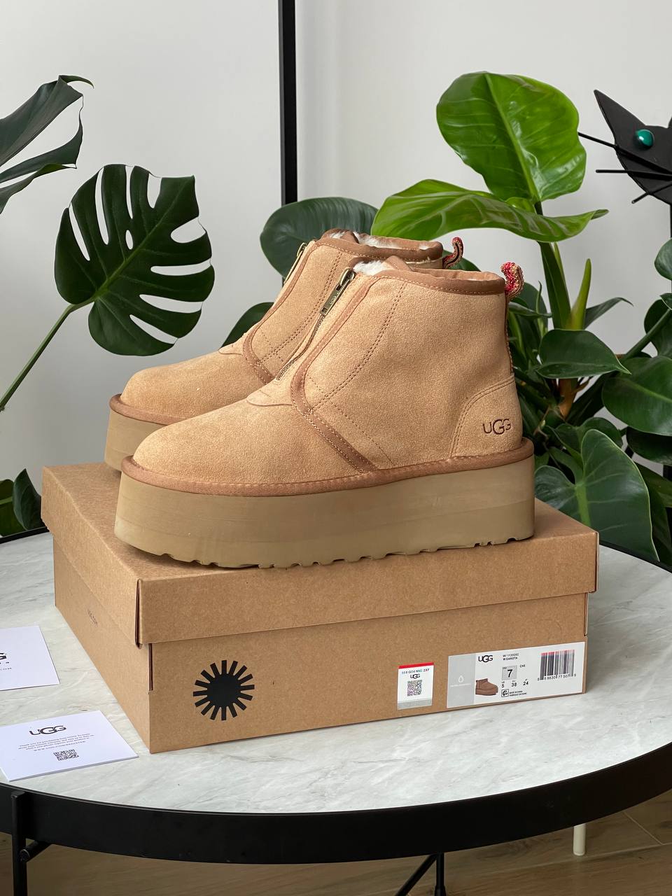 UGG Neumel Platform Zip Chestnut - oceanhype - 