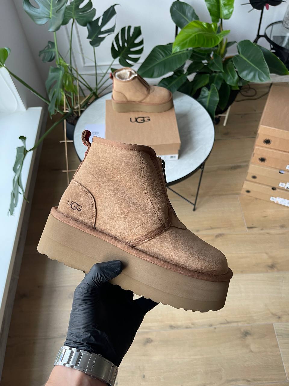 UGG Neumel Platform Zip Chestnut - oceanhype - 