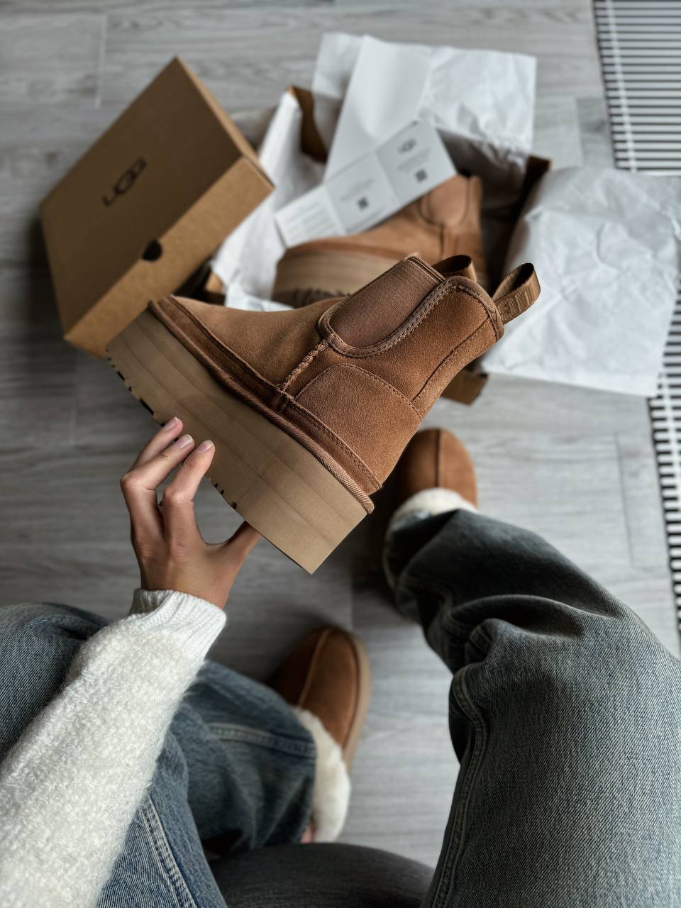 UGG Neumel Boot Platform Chelsea Chestnut - oceanhype - 