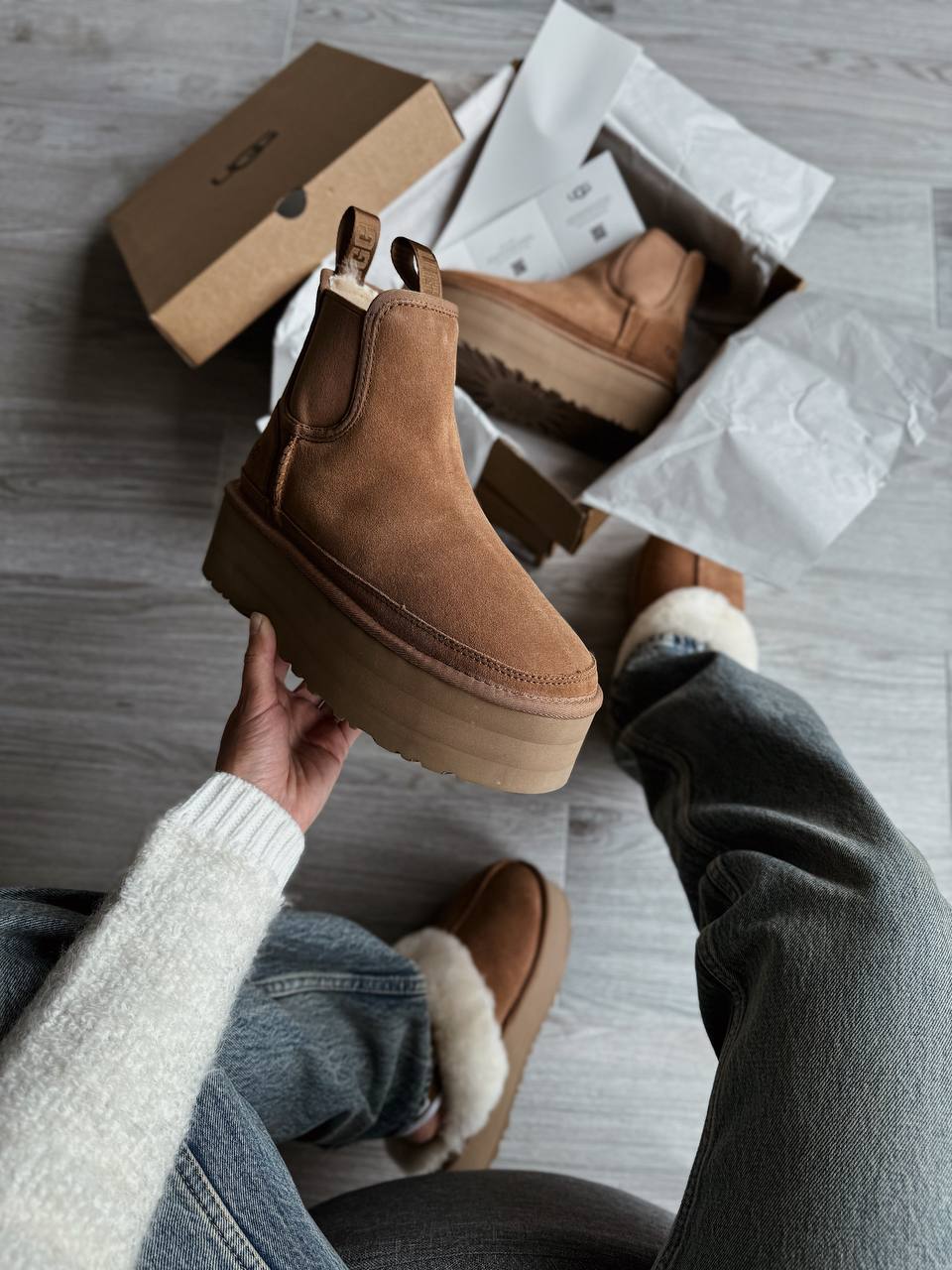 UGG Neumel Boot Platform Chelsea Chestnut - oceanhype - 