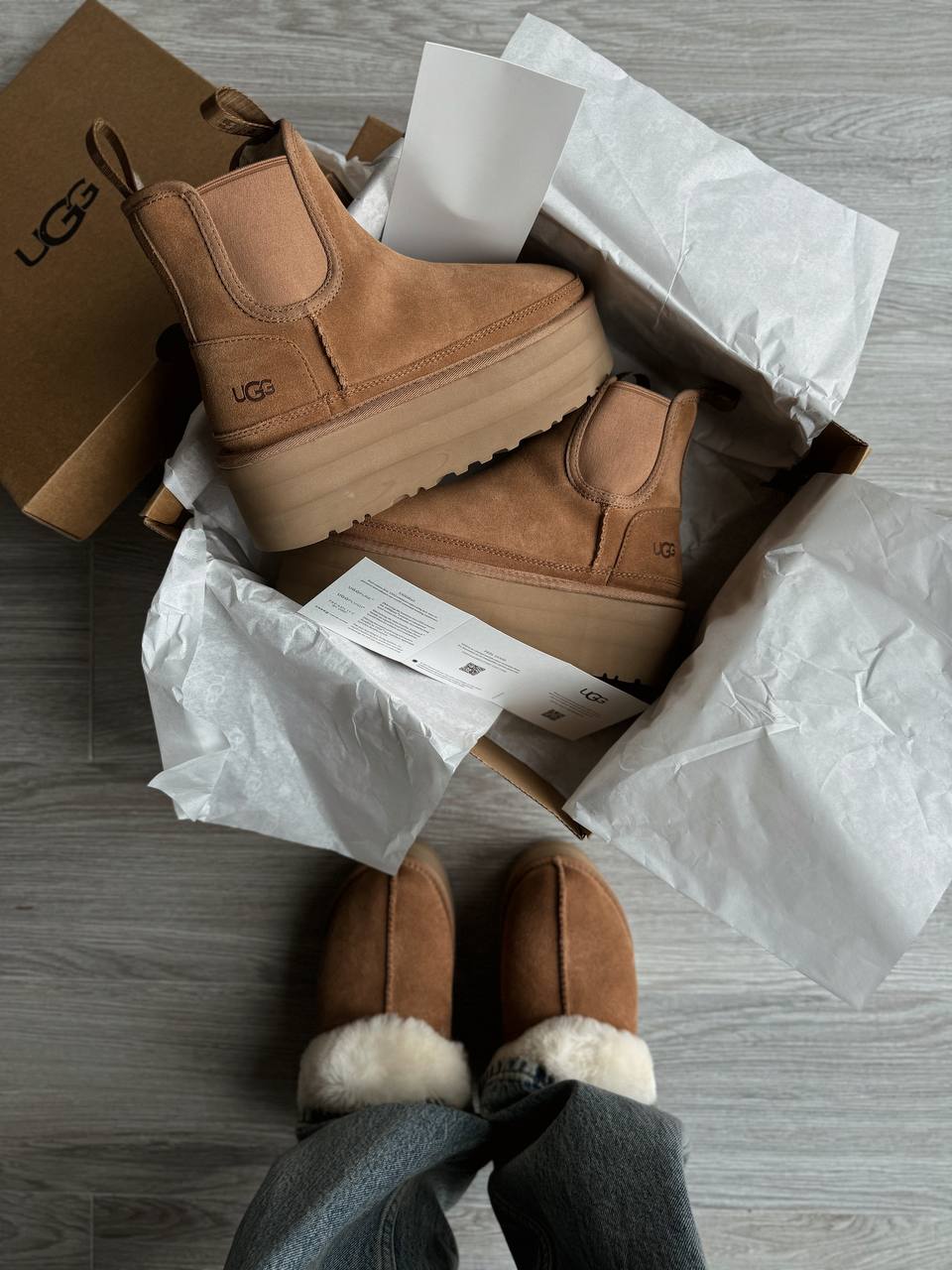 UGG Neumel Boot Platform Chelsea Chestnut - oceanhype - 