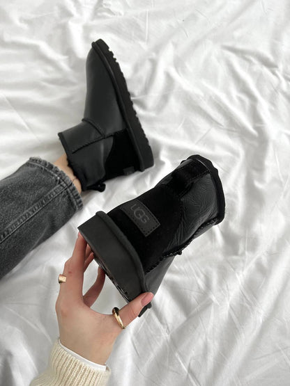 UGG Classic Mini Black Leather - oceanhype - 