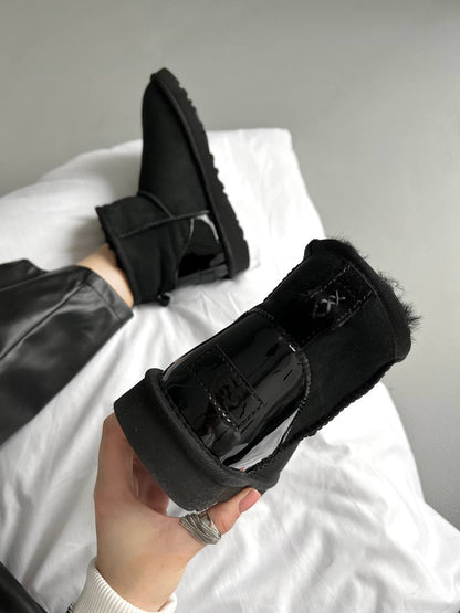 UGG Classic Mini Black Metallic Suede - oceanhype - 