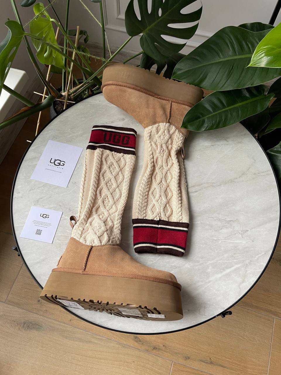 Classic Sweater Letter Boot Chestnut - oceanhype - 