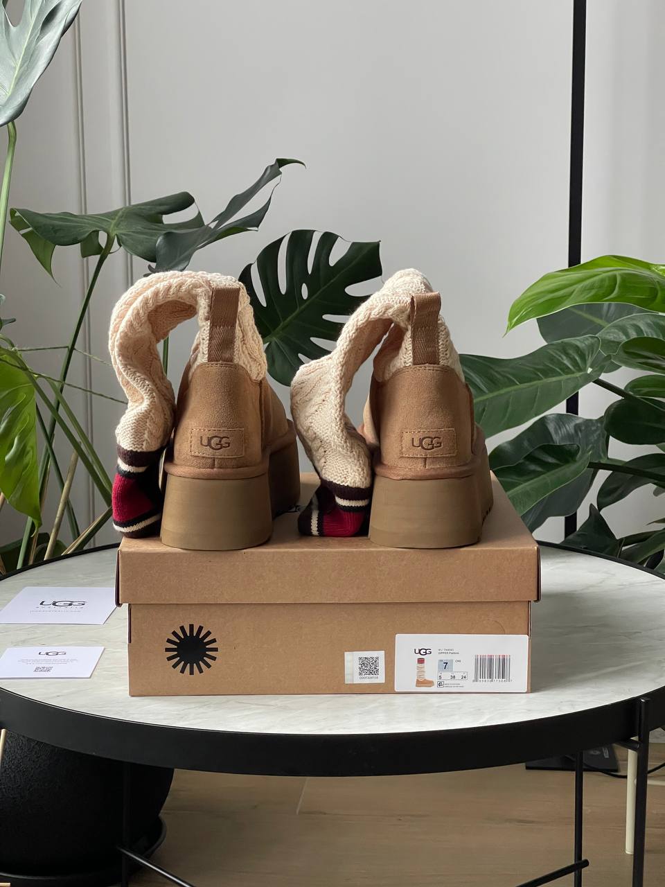 Classic Sweater Letter Boot Chestnut - oceanhype - 