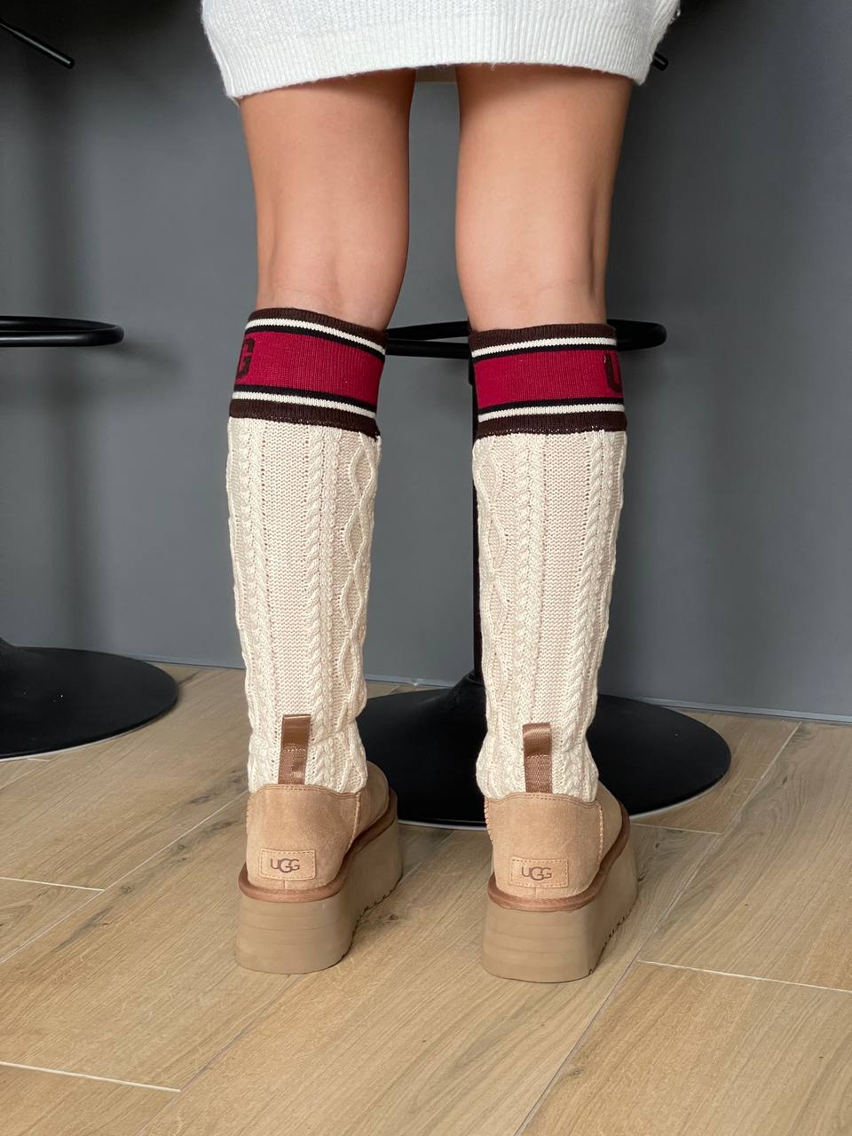Classic Sweater Letter Boot Chestnut - oceanhype - 