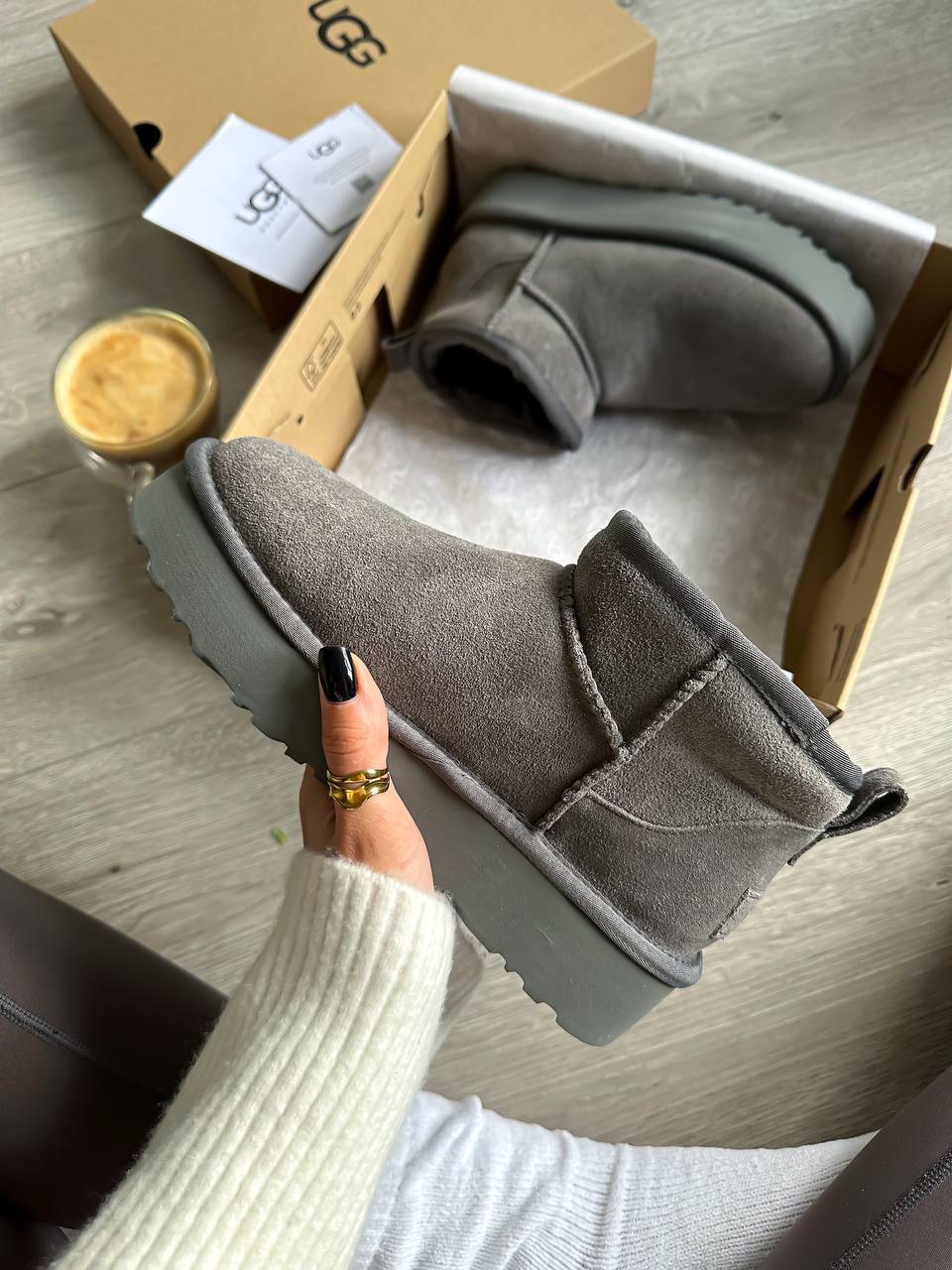 UGG Classic Ultra Mini Platform Grey - oceanhype - 