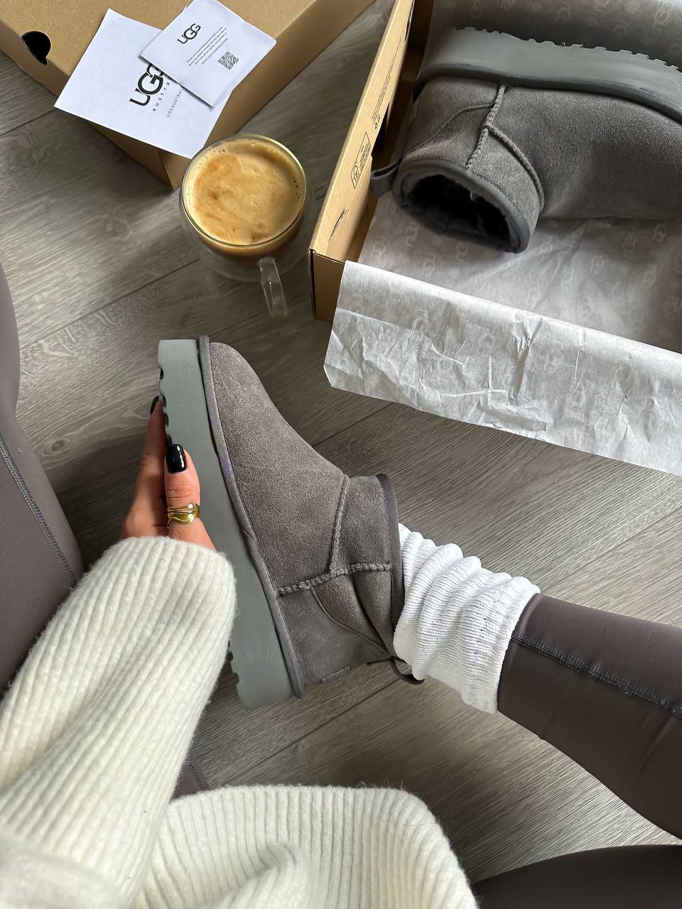 UGG Classic Ultra Mini Platform Grey - oceanhype - 