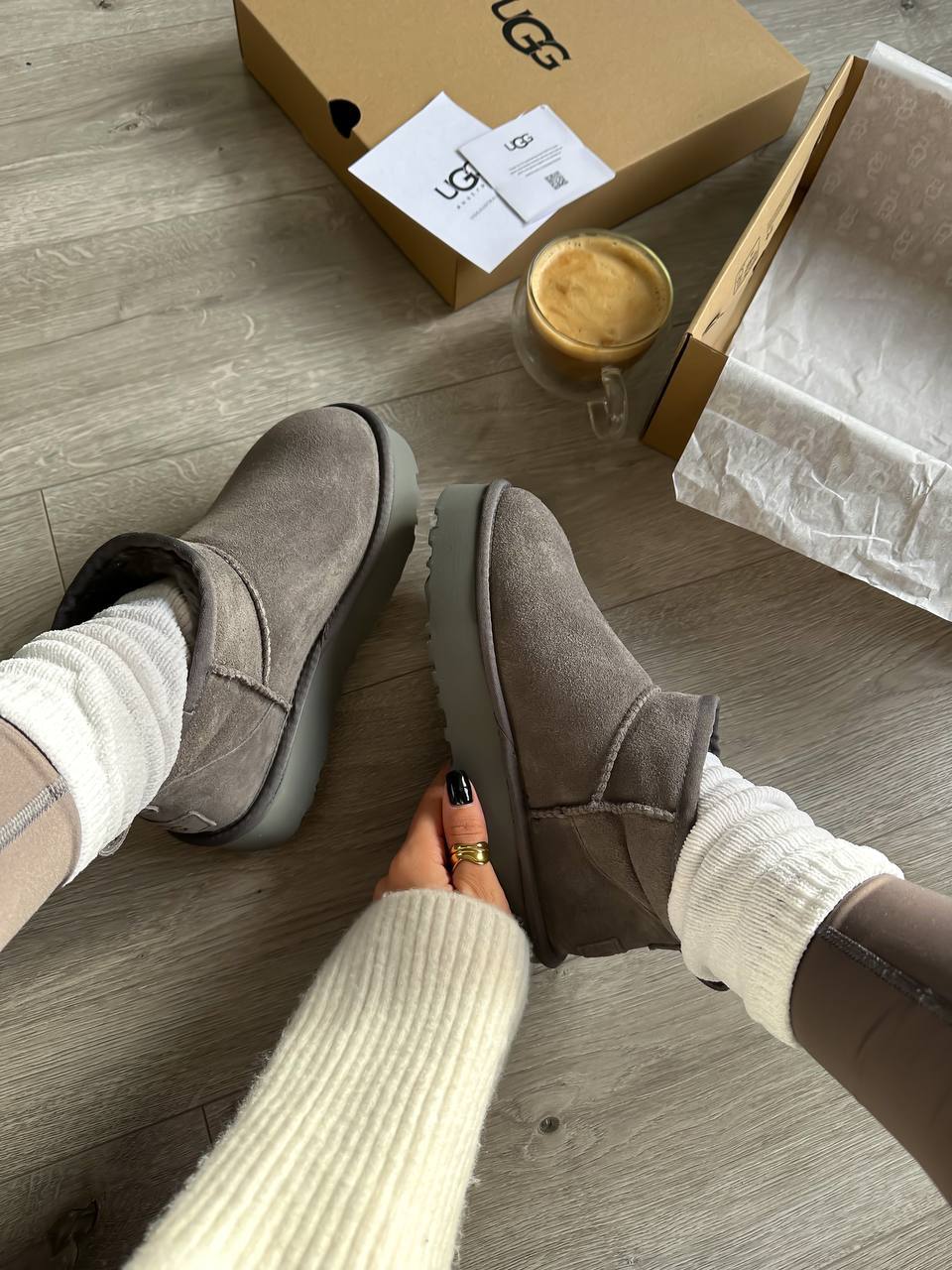 UGG Classic Ultra Mini Platform Grey - oceanhype - 