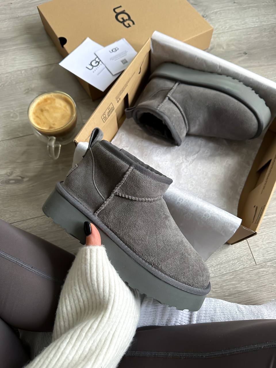 UGG Classic Ultra Mini Platform Grey - oceanhype - 