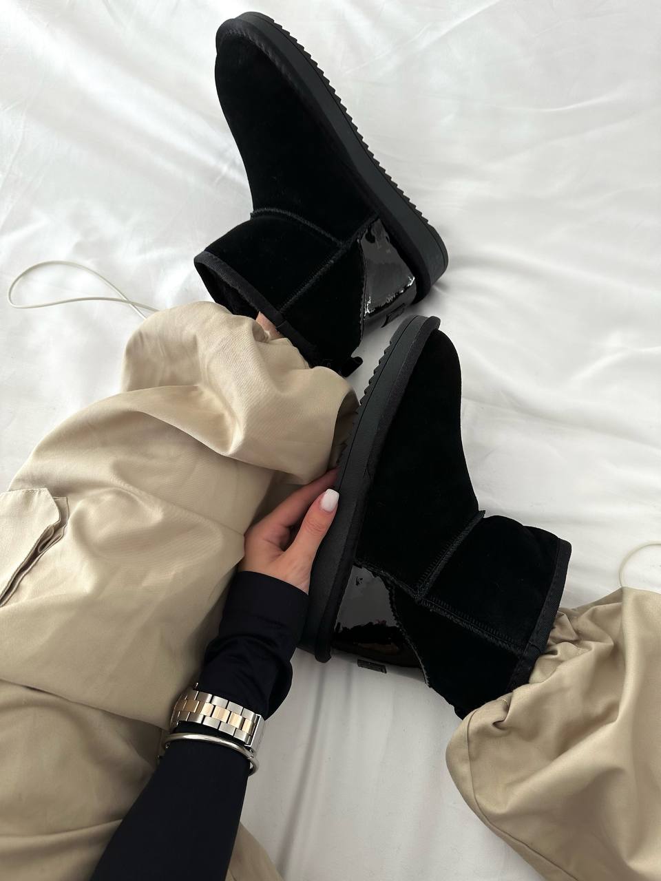UGG Classic Mini Black Metallic - oceanhype - 