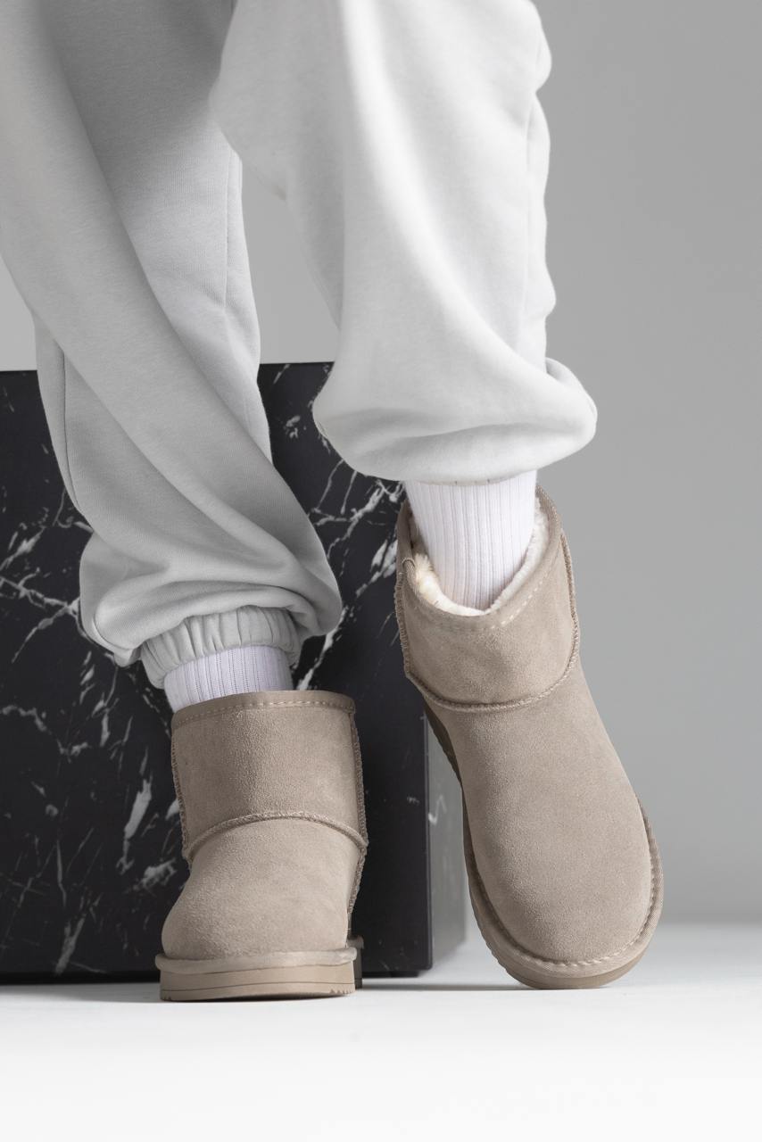 UGG Classic Mini Beige Grey - oceanhype - 