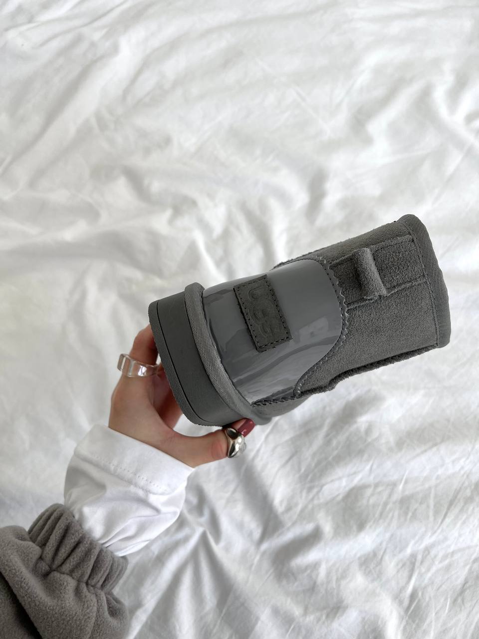 UGG Classic Mini Light Grey Lacquer - oceanhype - 