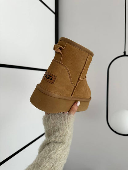 UGG Classic Mini Platform Brown - oceanhype - 