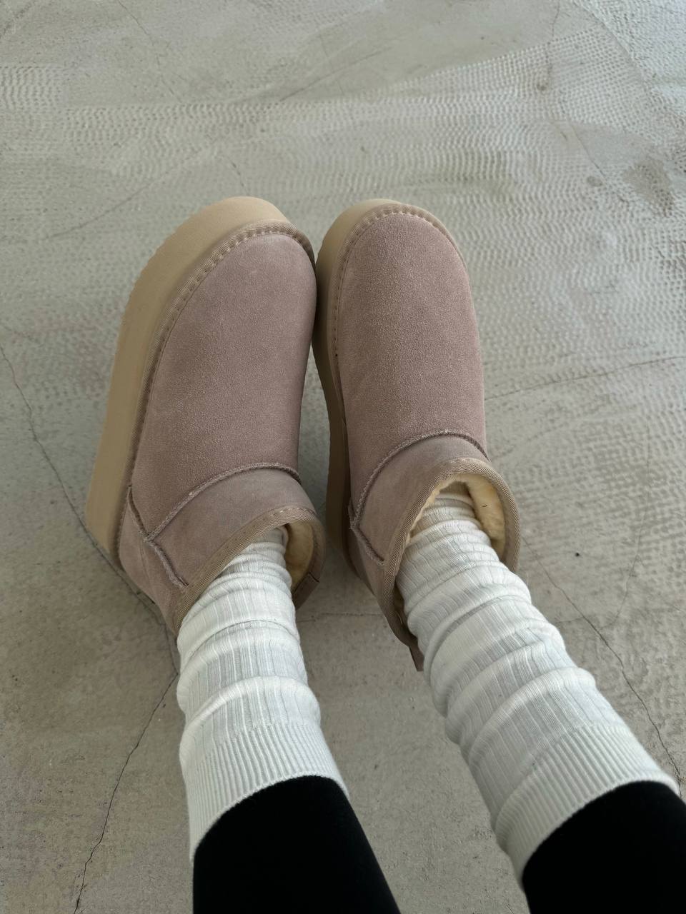 UGG Ultra Mini Platform Beige Suede - oceanhype - 