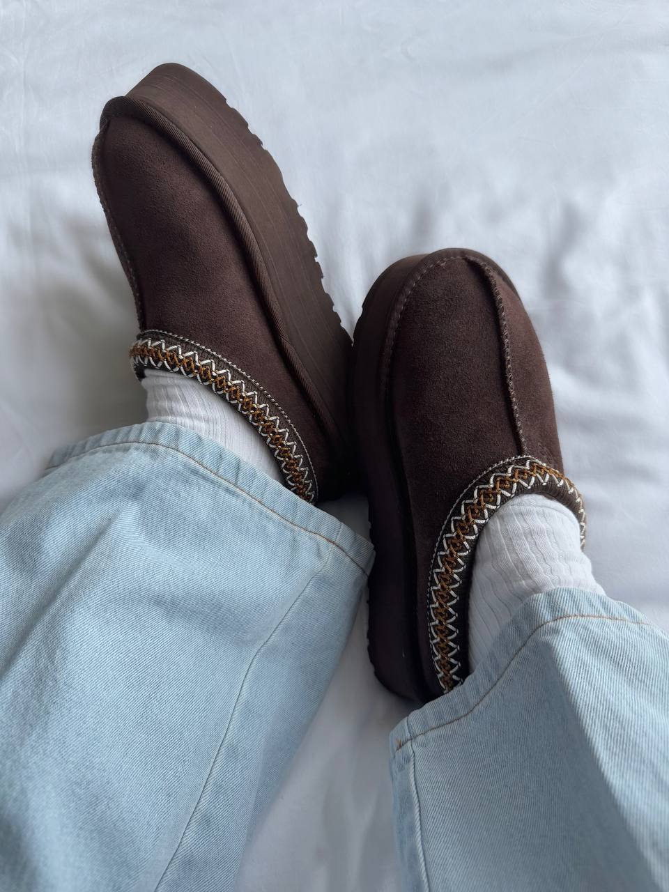 UGG Tasman Platform Slippers Chocolate - oceanhype - 