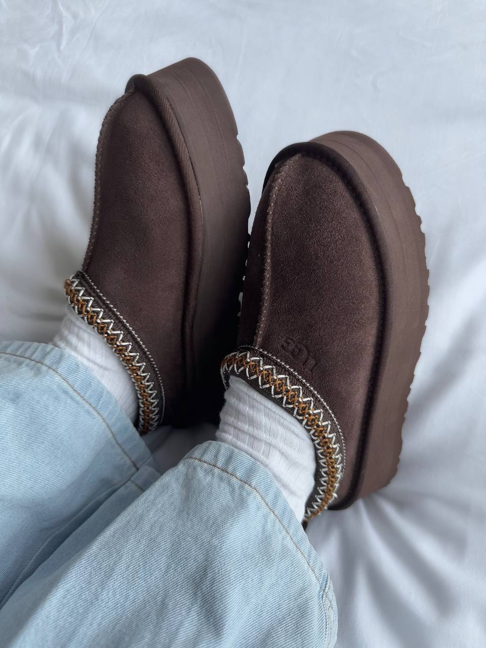 UGG Tasman Platform Slippers Chocolate - oceanhype - 