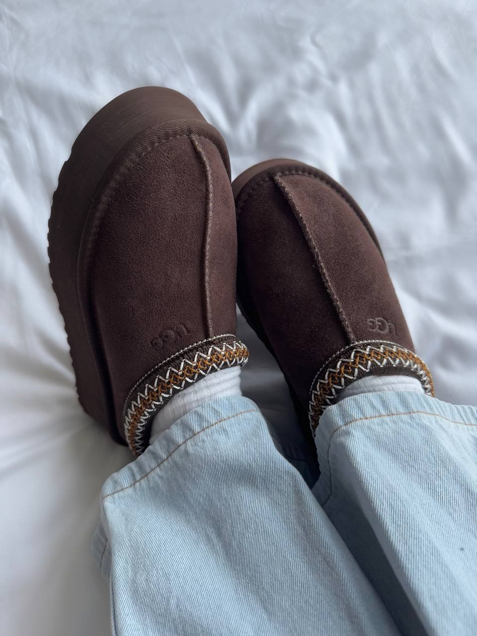 UGG Tasman Platform Slippers Chocolate - oceanhype - 