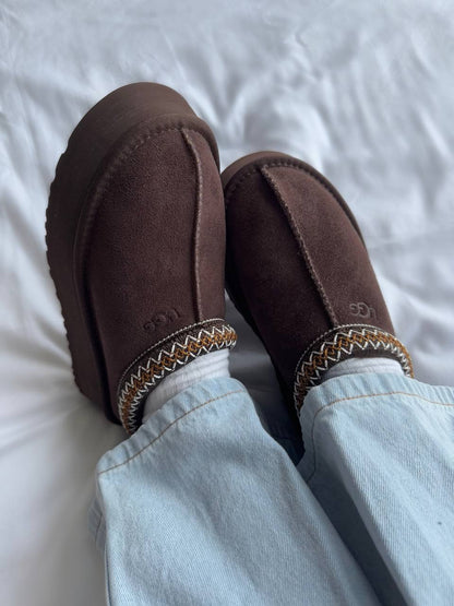 UGG Tasman Platform Slippers Chocolate - oceanhype - 