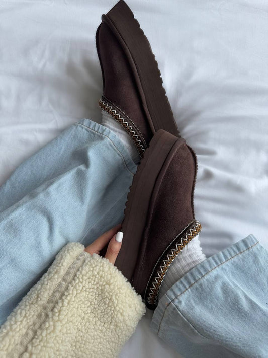 UGG Tasman Platform Slippers Chocolate - oceanhype - 