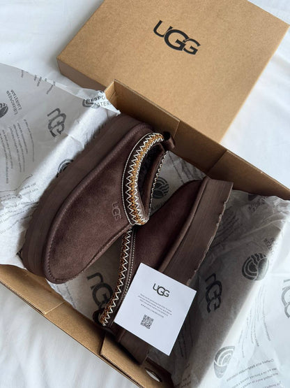 UGG Tasman Platform Slippers Chocolate - oceanhype - 