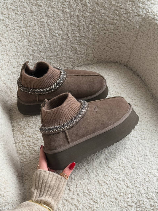 UGG Tasman Platform Sock Dusted Cocoa - oceanhype - 
