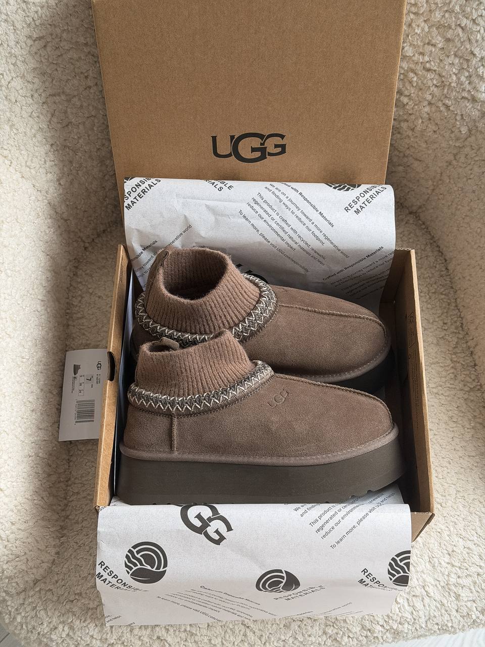 UGG Tasman Platform Sock Dusted Cocoa - oceanhype - 
