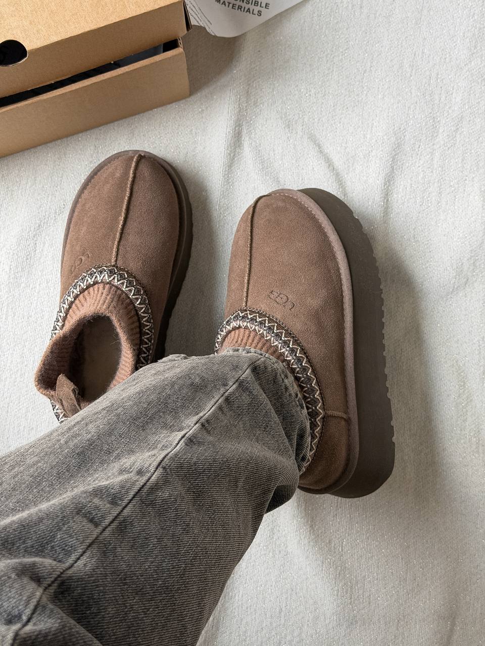 UGG Tasman Platform Sock Dusted Cocoa - oceanhype - 