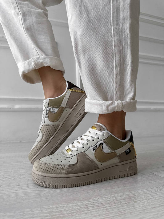 Nike Air Force 1 Low Tan Bling Beige Cream - oceanhype - 