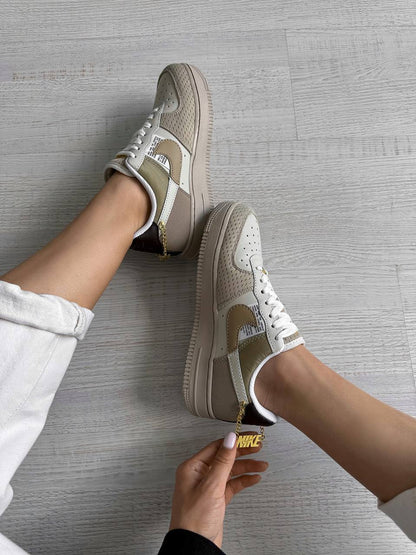 Nike Air Force 1 Low Tan Bling Beige Cream - oceanhype - 