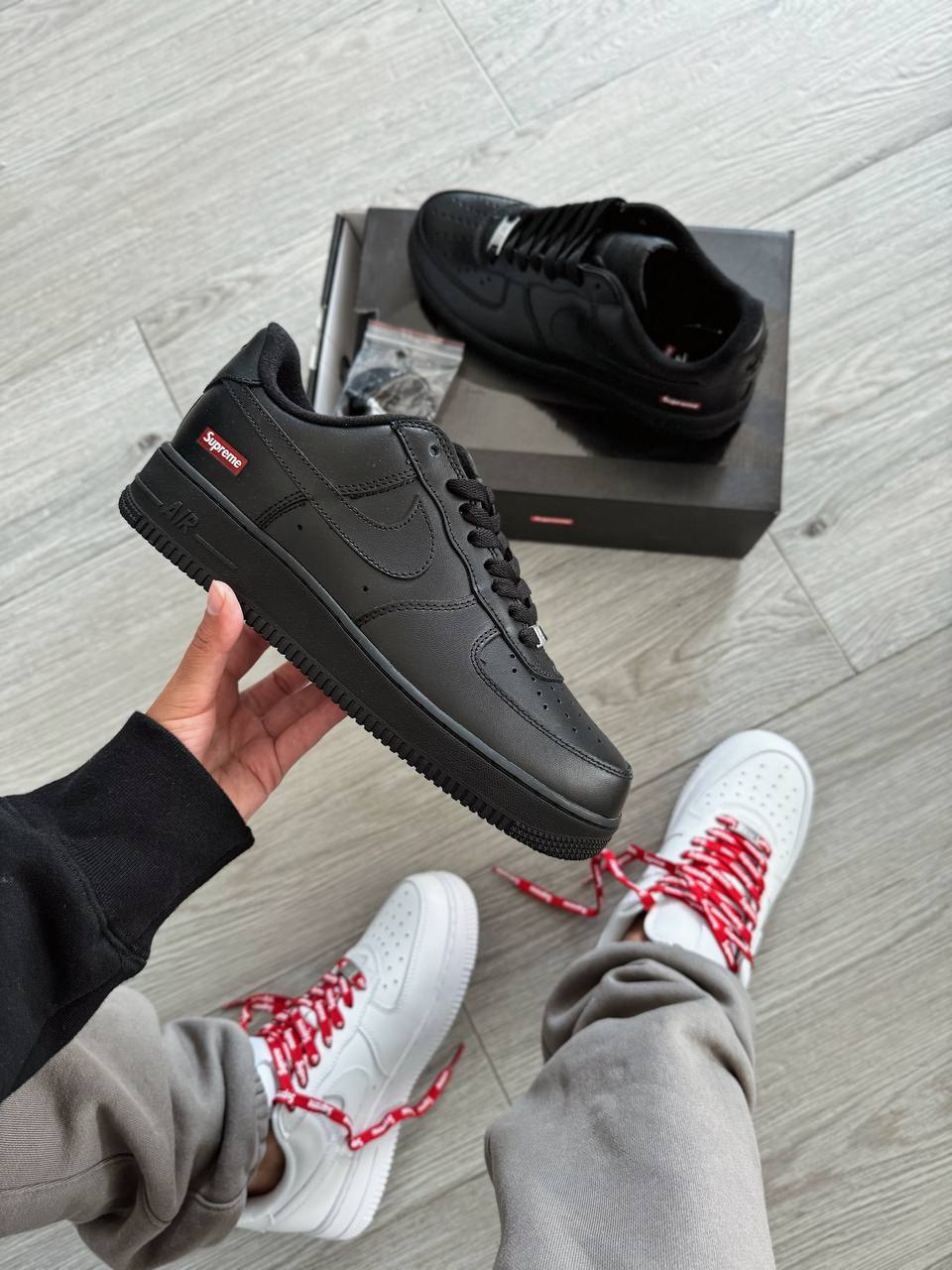 Nike Air Force 1 Low Supreme Black - oceanhype - 