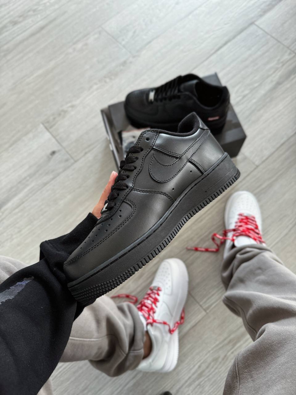 Nike Air Force 1 Low Supreme Black - oceanhype - 