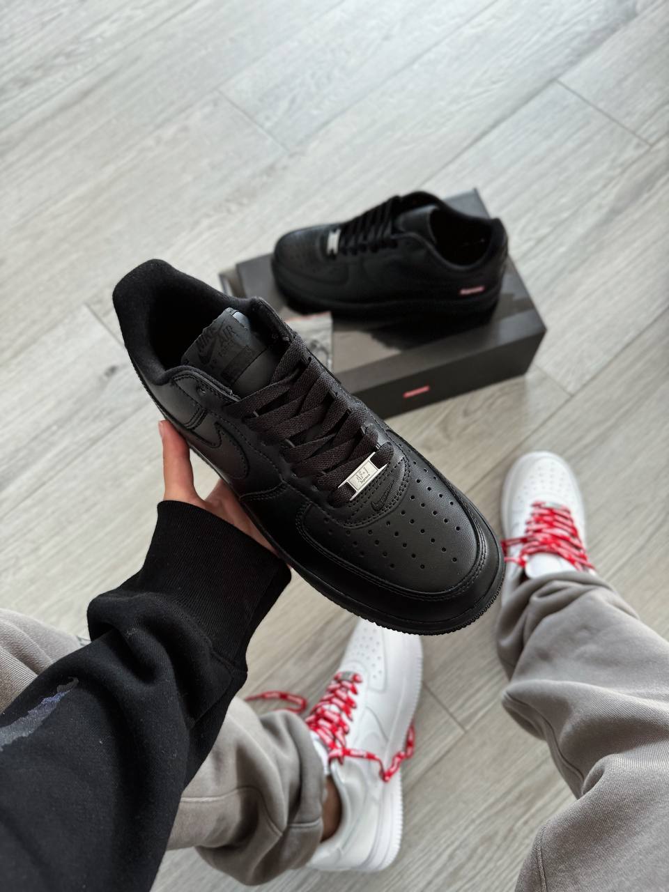 Nike Air Force 1 Low Supreme Black - oceanhype - 