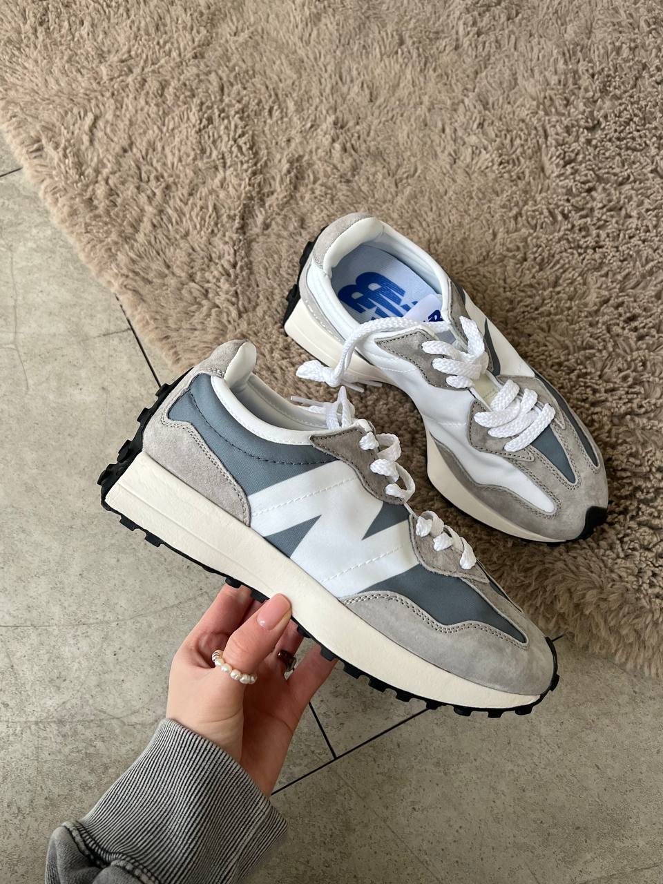 New Balance 327 White Grey - oceanhype - 