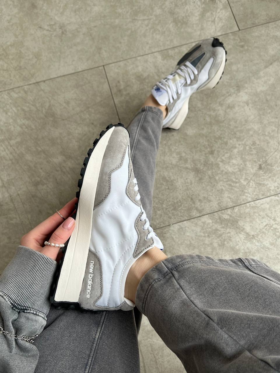 New Balance 327 White Grey - oceanhype - 