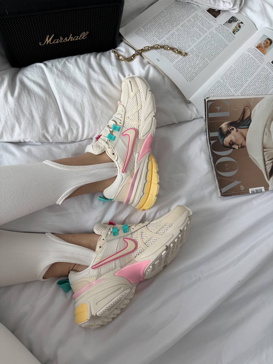 Nike V2K Runtekk Beige Pink Blue - oceanhype - 