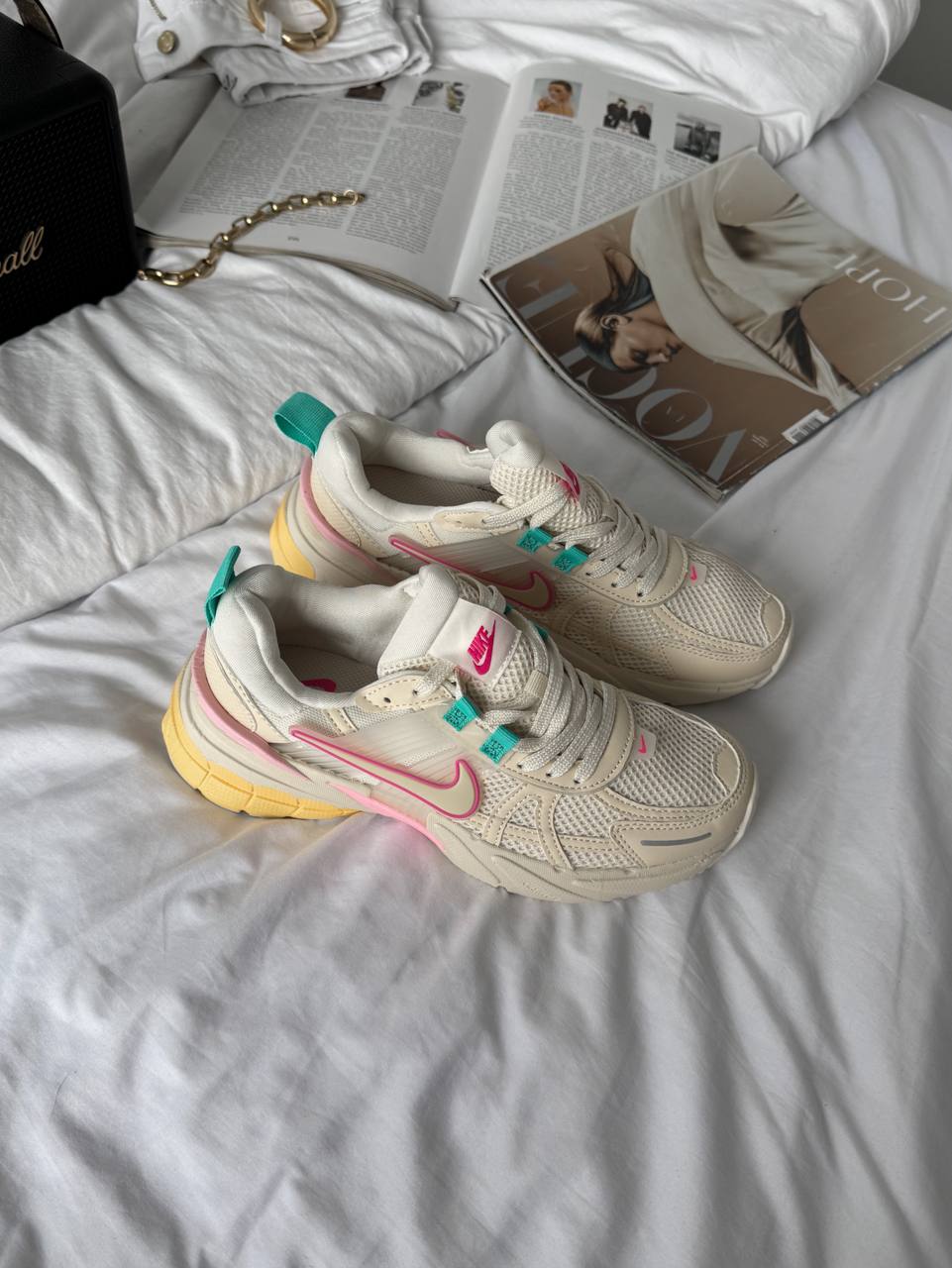 Nike V2K Runtekk Beige Pink Blue - oceanhype - 