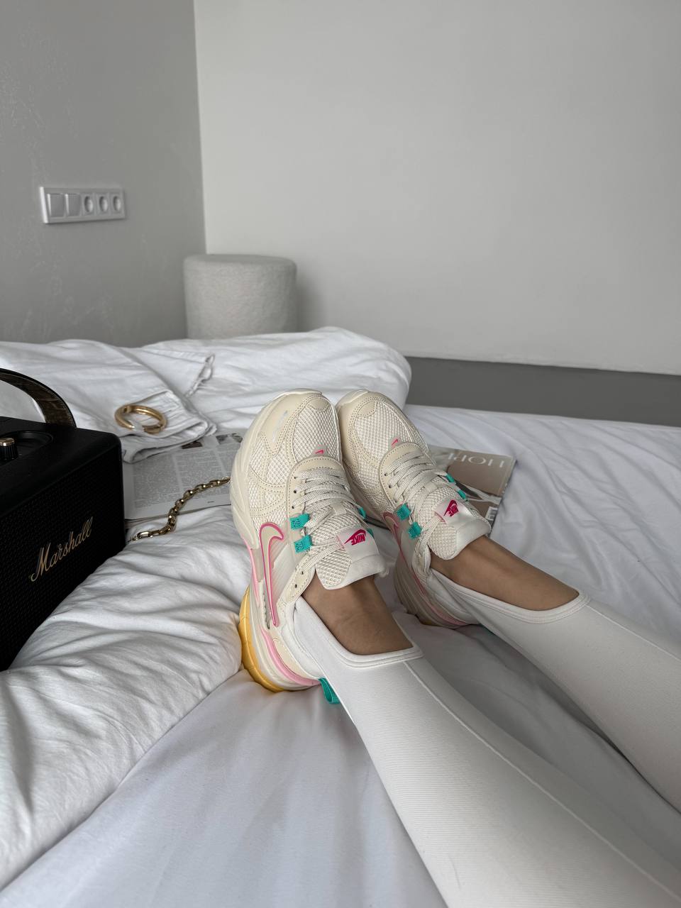 Nike V2K Runtekk Beige Pink Blue - oceanhype - 