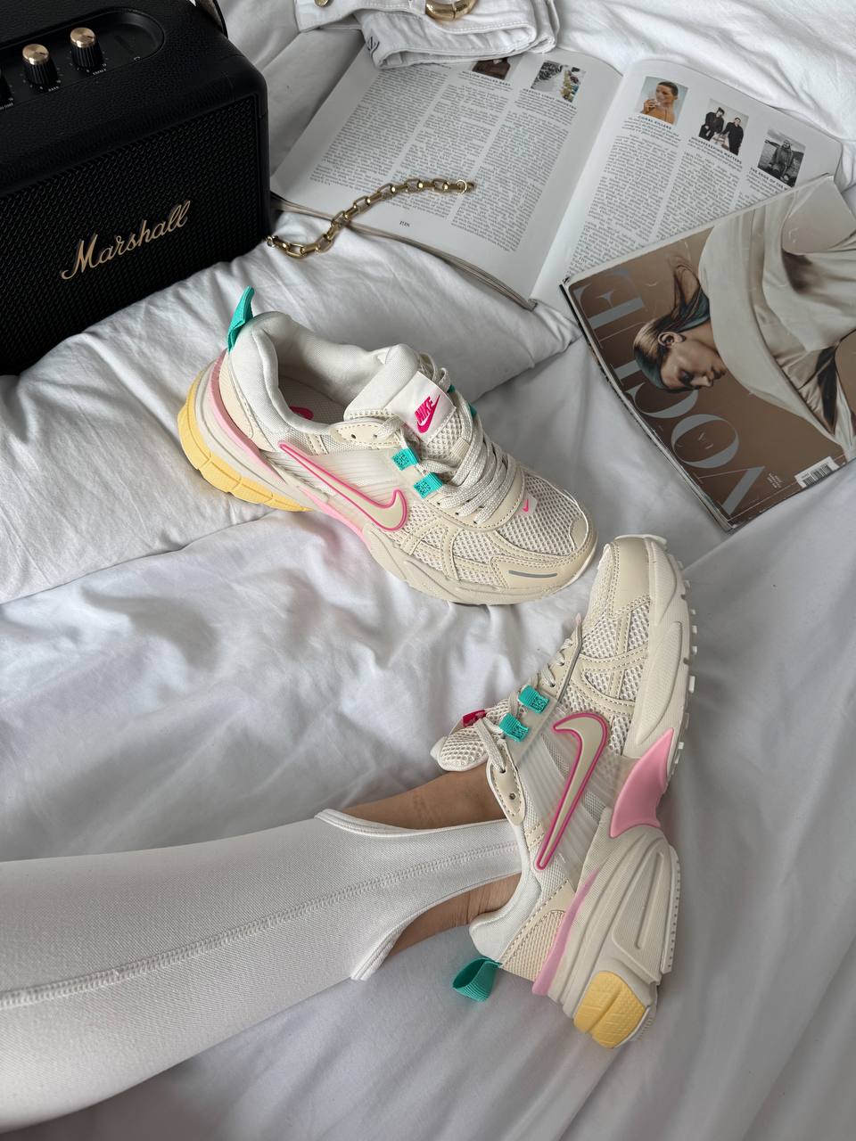 Nike V2K Runtekk Beige Pink Blue - oceanhype - 