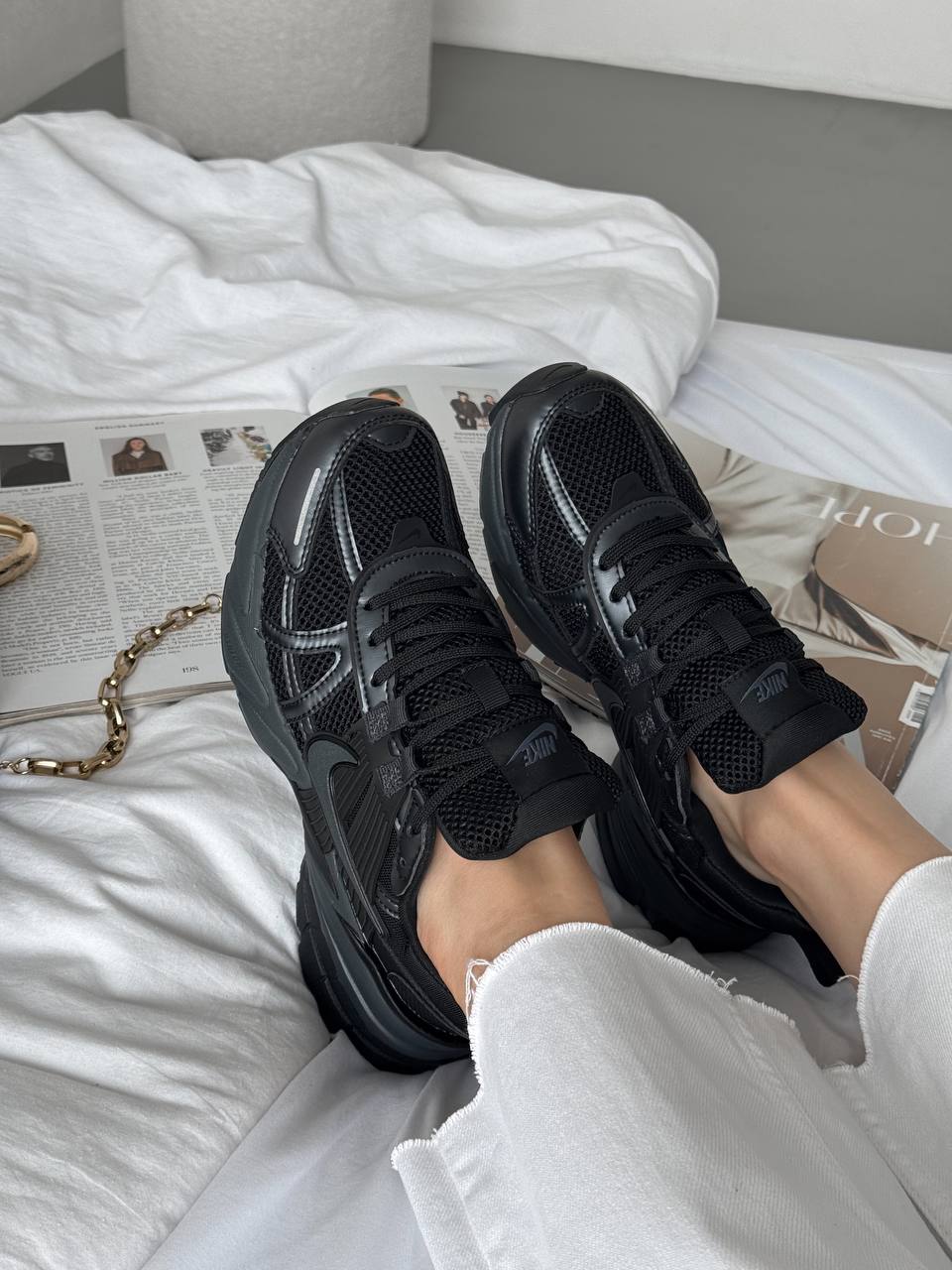 Nike V2K Run Black Dark Smoke Grey - oceanhype - 
