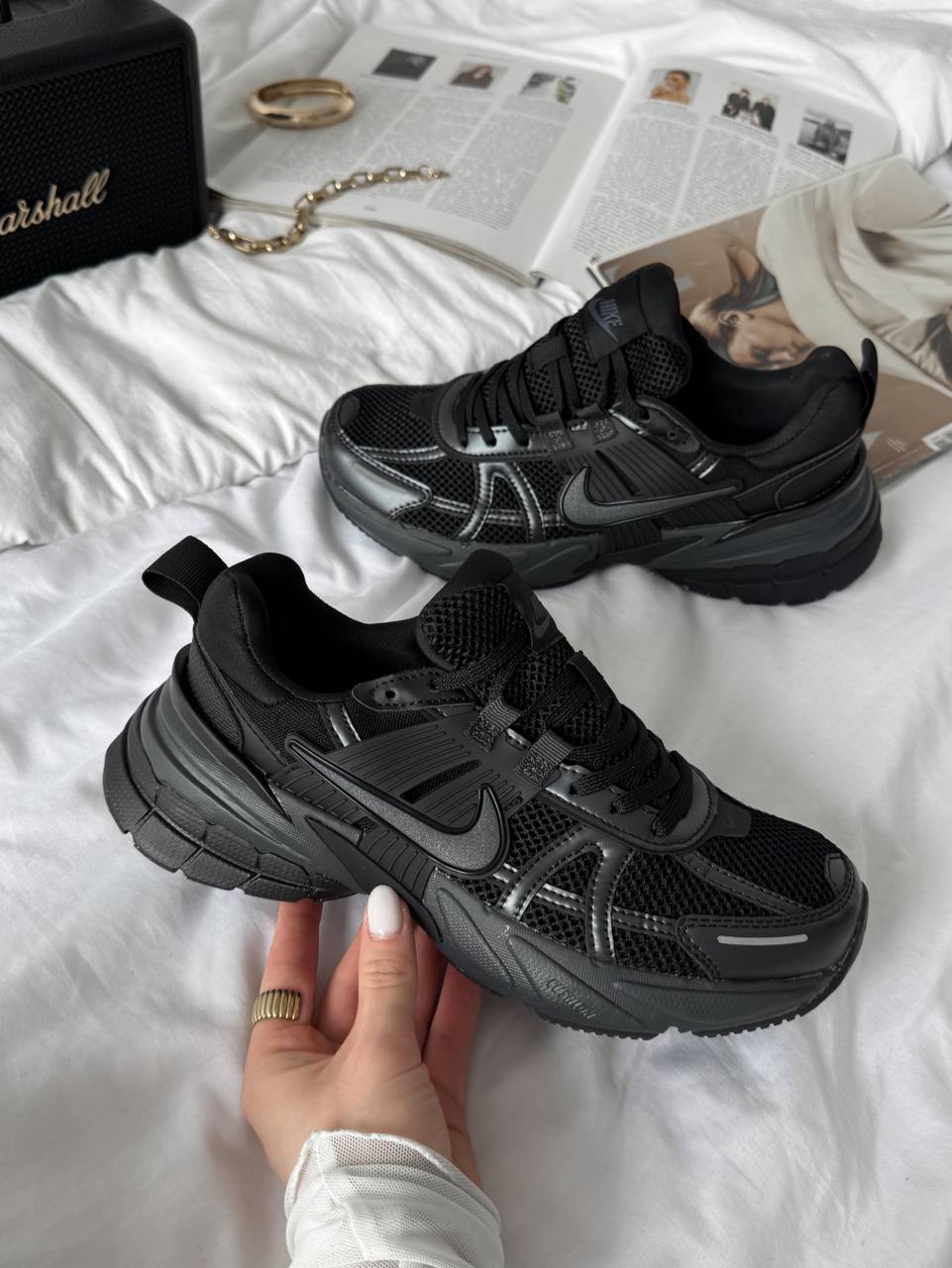 Nike V2K Run Black Dark Smoke Grey - oceanhype - 