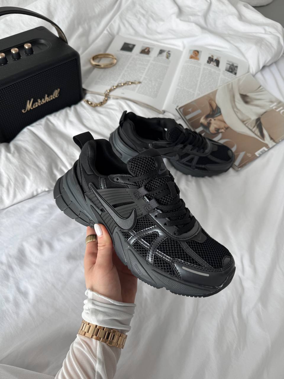 Nike V2K Run Black Dark Smoke Grey - oceanhype - 