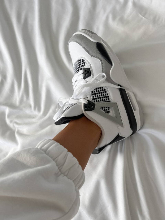 Nike Air Jordan 4 Retro White Black Gray - oceanhype - 