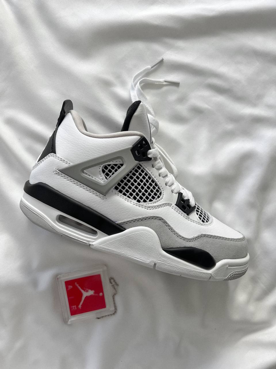 Nike Air Jordan 4 Retro White Black Gray - oceanhype - 