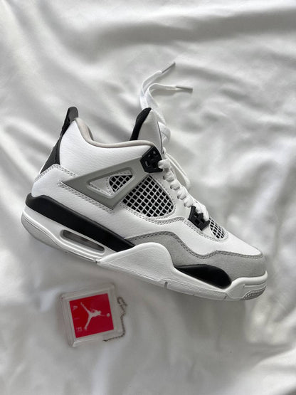 Nike Air Jordan 4 Retro White Black Gray - oceanhype - 